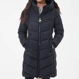 Babour International Boston Longline Quilted Jacket in Black