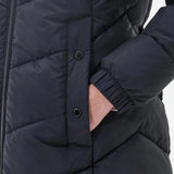Babour International Boston Longline Quilted Jacket in Black