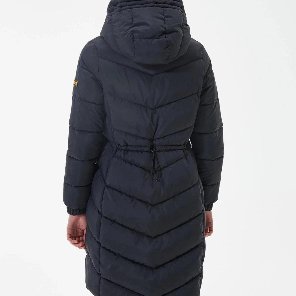 Babour International Boston Longline Quilted Jacket in Black