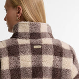Barbour International Amaya Check Fleece In Truffle Multi