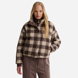 Barbour International Amaya Check Fleece In Truffle Multi