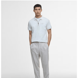 Barbour International Chapter Jacquard Texture Polo In White