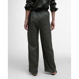Barbour International Clara Relaxed Wide-Leg Trousers In Envy