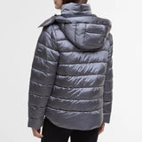 Barbour International Della Puffer Jacket In Chrome