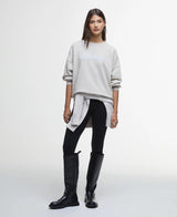 Barbour International Franchesca Logo Sweatshirt in Silver Cloud