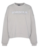 Barbour International Franchesca Logo Sweatshirt in Silver Cloud