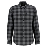 Barbour International Heanes Waffle Check Long-Sleeved Shirt In Black