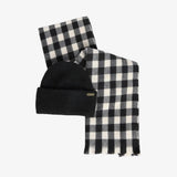 Barbour International Kemora Beanie & Scarf Gift Set In Black Moonbeam