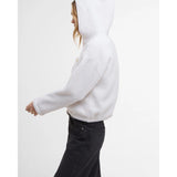 Barbour International Lola Fleece Hoodie In Off White