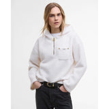 Barbour International Lola Fleece Hoodie In Off White