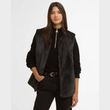 Barbour International Mialn Fur Gilet In Black