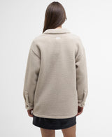 Barbour International Peyton Fleece Overshirt In Silver Cloud
