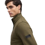 Barbour International Rufforth Quarter-Zip Sweatshirt In Light Sage