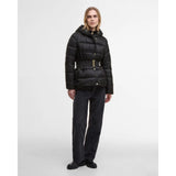 Barbour International Short Track Line Puffer Jacket In Black