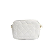 Barbour International Sloane Quilted Crossbody Bag In Gloss Silver Birch