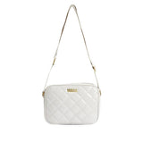 Barbour International Sloane Quilted Crossbody Bag In Gloss Silver Birch
