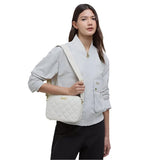 Barbour International Sloane Quilted Crossbody Bag In Gloss Silver Birch