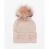 Barbour International Sparkle Beanie & Scarf Set in Pink