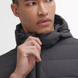 Barbour International Stanley Quilted Sweatshirt Jacket In Charcoal Marl