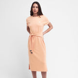 Barbour International Whitson Midi Dress in Peach Melba