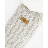 Barbour Cable Knit Lounge Socks In Light Grey Marl