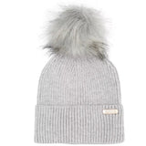 Barbour International Mallory Pom Beanie In Light Grey