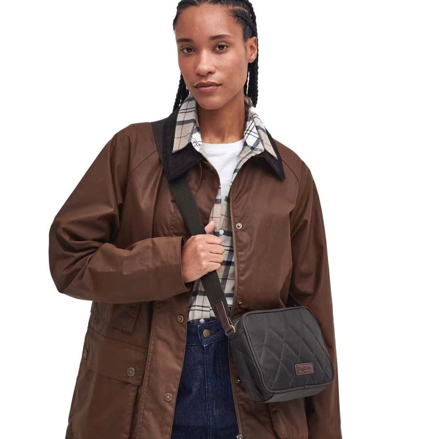 Barbour Quilted Crossbody Bag In Olive - Main Image