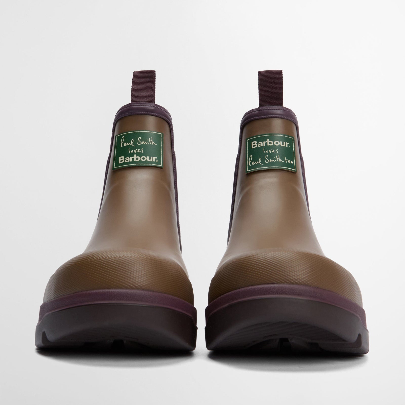 Paul Smith Loves Barbour Limited Edition Ankle Wellingtons In Tan