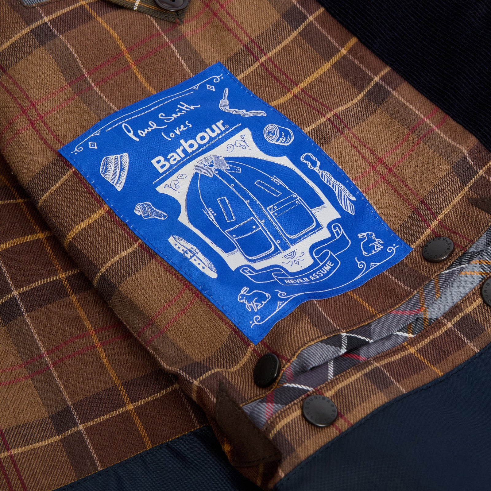 Paul Smith Loves Barbour Limited Edition Beeston Wax Jacket In Navy