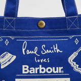 Paul Smith Loves Barbour Limited Edition Best In Show Tote Bag In Blue
