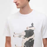 Paul Smith Loves Barbour Limited Edition Cow Print T-Shirt In White