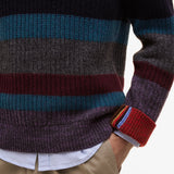 Paul Smith Loves Barbour Limited Edition Crew Neck Sweater In Multi Stripe