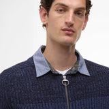 Paul Smith Loves Barbour Limited Edition Knitted Bomber Cardigan In Navy
