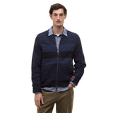 Paul Smith Loves Barbour Limited Edition Knitted Bomber Cardigan In Navy
