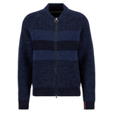 Paul Smith Loves Barbour Limited Edition Knitted Bomber Cardigan In Navy