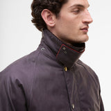 Paul Smith Loves Barbour Limited Edition Oversized Bedale Wax Jacket In Grey Lilac