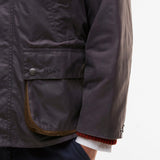 Paul Smith Loves Barbour Limited Edition Oversized Bedale Wax Jacket In Grey Lilac
