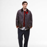 Paul Smith Loves Barbour Limited Edition Oversized Bedale Wax Jacket In Grey Lilac