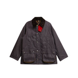 Paul Smith Loves Barbour Limited Edition Oversized Bedale Wax Jacket In Grey Lilac
