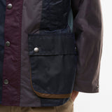 Paul Smith Loves Barbour Limited Edition Striped Oversized Bedale Wax Jacket