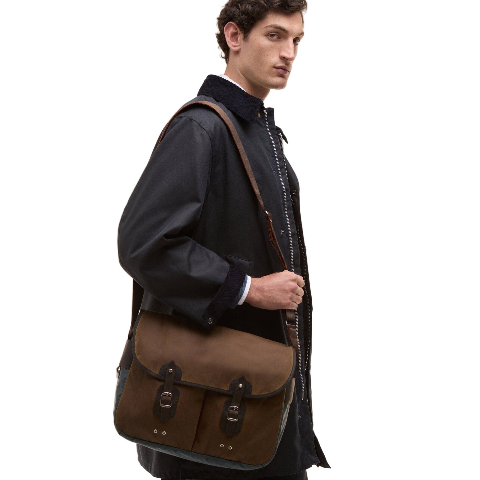 Paul Smith Loves Barbour Limited Edition Wax Tarras Bag In Tan