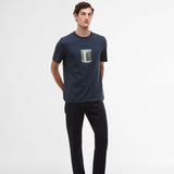 Paul Smith Loves Barbour Limited Edition Wax Tin Print T-Shirt In Champion Blue