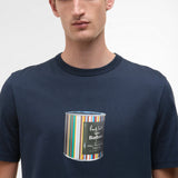 Paul Smith Loves Barbour Limited Edition Wax Tin Print T-Shirt In Champion Blue