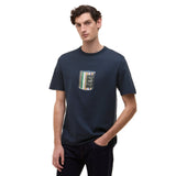 Paul Smith Loves Barbour Limited Edition Wax Tin Print T-Shirt In Champion Blue
