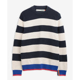 Paul Smith Loves Barbour Southwold Striped Crew Neck Jumper Ecru