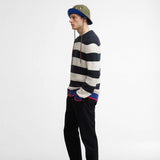Paul Smith Loves Barbour Southwold Striped Crew Neck Jumper Ecru