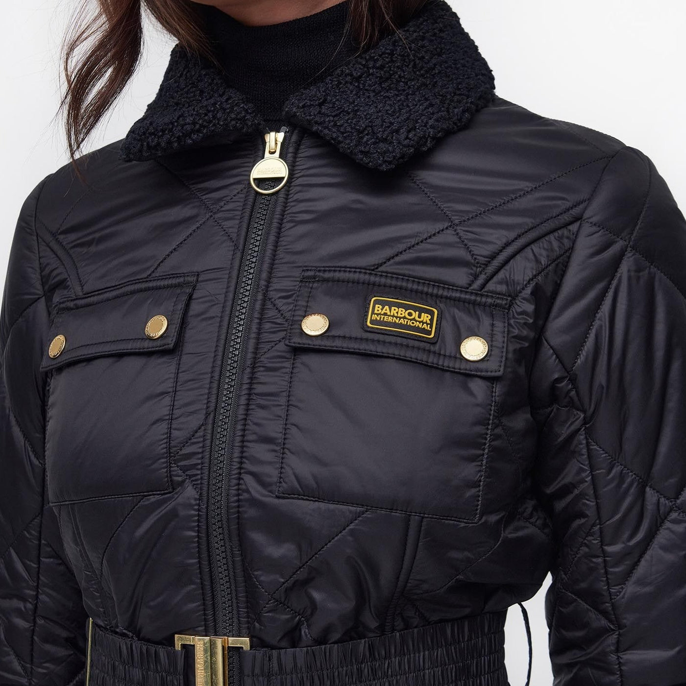 Quilted Jacket Barbour International Belted Jacket Barbour
