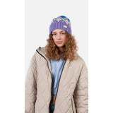 Barts Curley Zig Zag Beanie In Violet