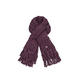 Barts Edzella Chunky Knit Scarf In Aubergine