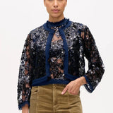 Baum Und Pferdgarten Bethina Cropped Jacket Baritone Blue